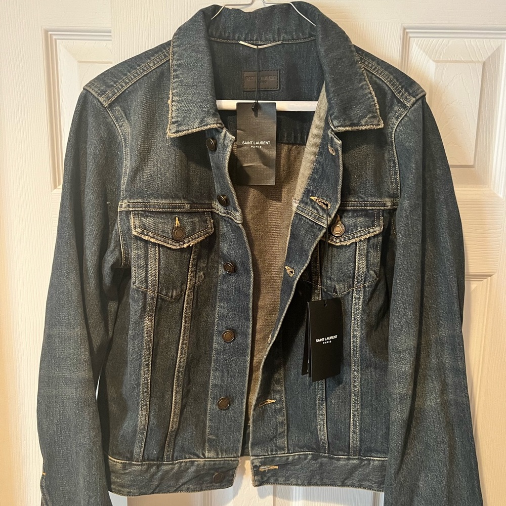 Men’s Saint Laurent denim jacket / Size Small / NEVER WORN WITH TAGS